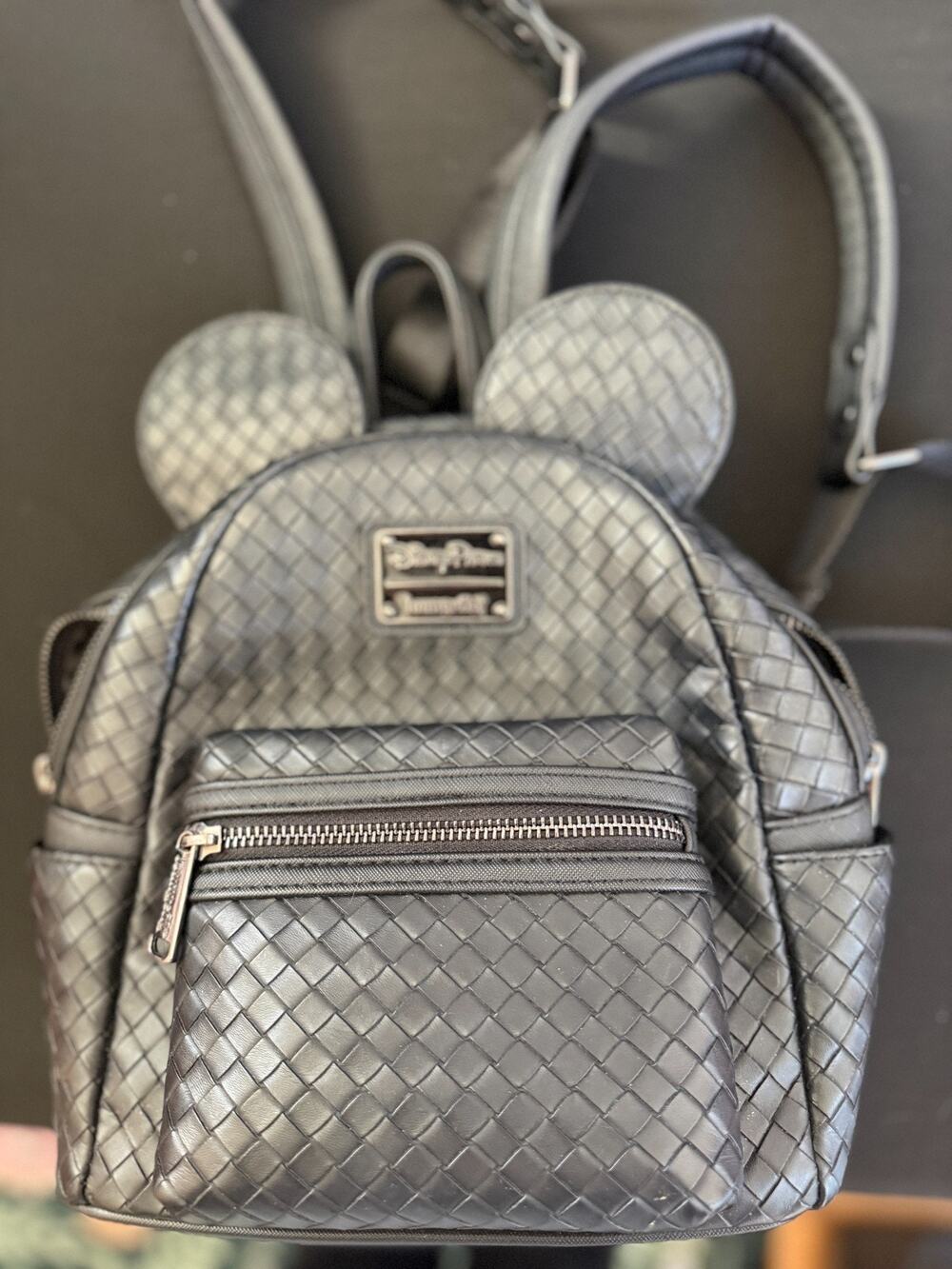 Loungefly Mickey Mouse Texture Mini Backpack Disney Fashion Bag.